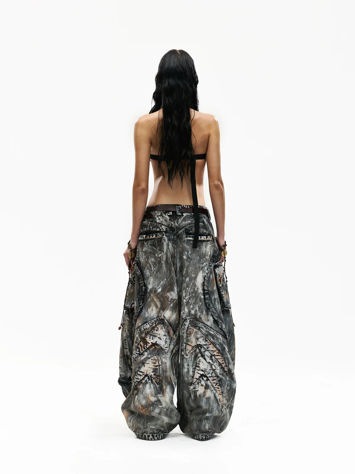 Graffiti Mud Wash Baggy Jeans 
