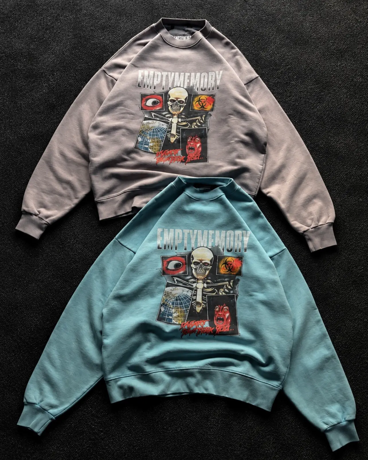 Heavyweight Fleece Sweatshirt☣️🩵💀👁️