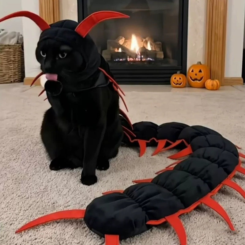 🐱🎃 Funny Halloween Centipede Cat Costume – Spooky Multi-Legged Outfit for Pets 🐛✨