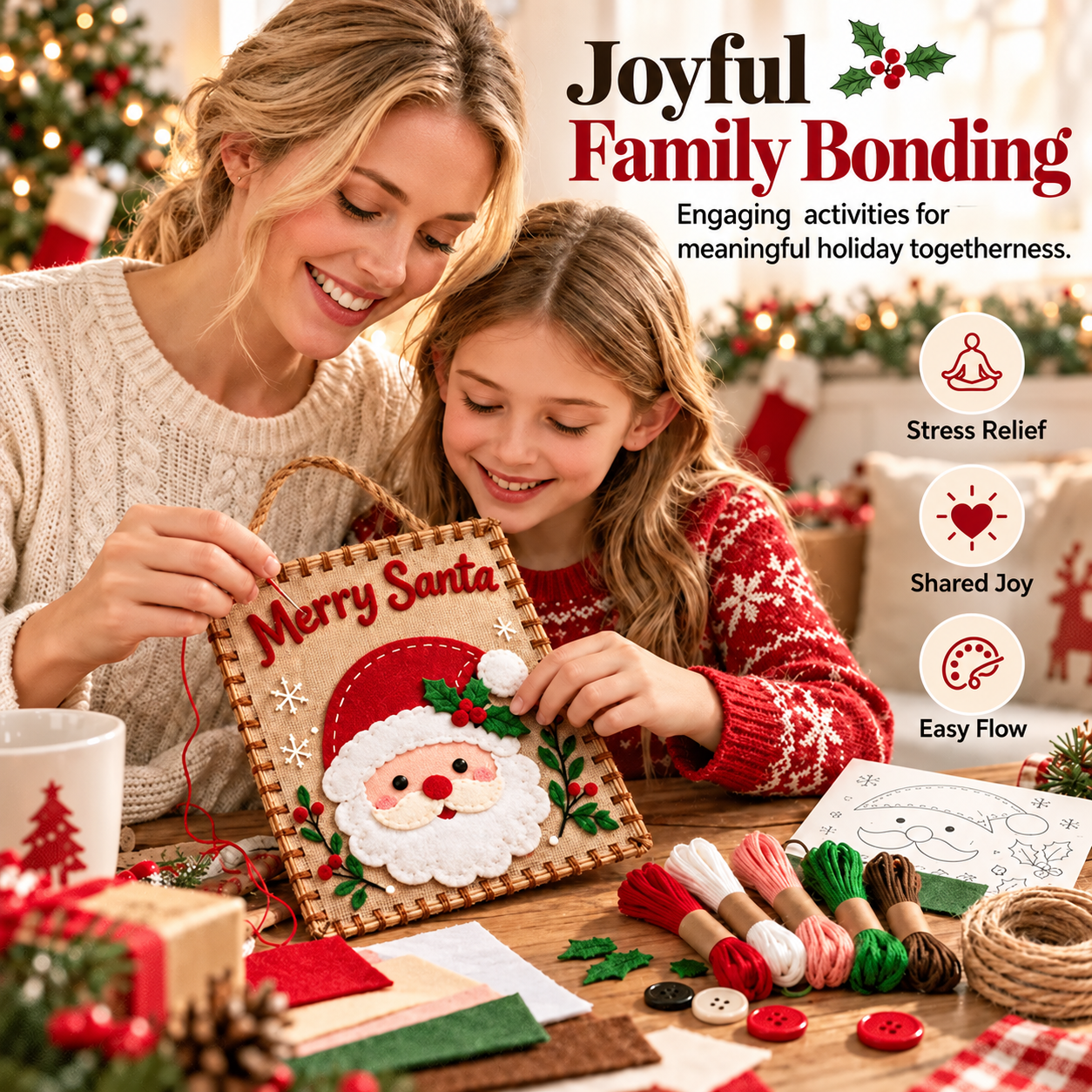 🎄✨ Christmas DIY Fabric Weaving Friendship Kit - 🧵 Create Something Special Together! 💕