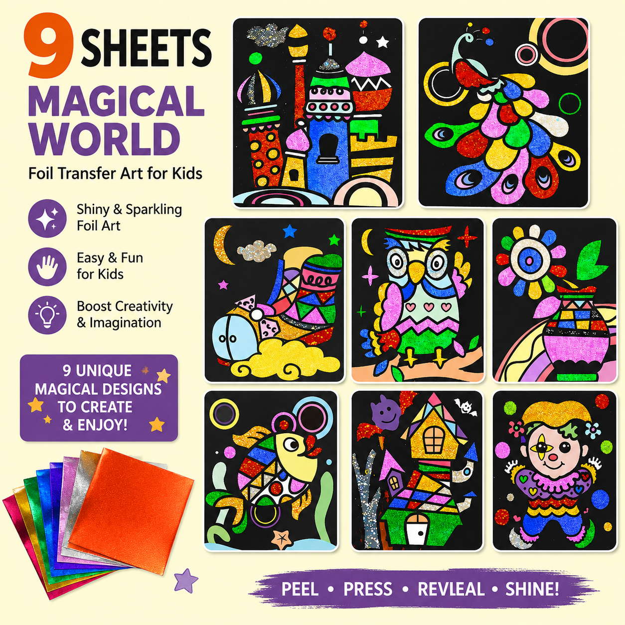 DIY Foil Art Craft Kit for Kids