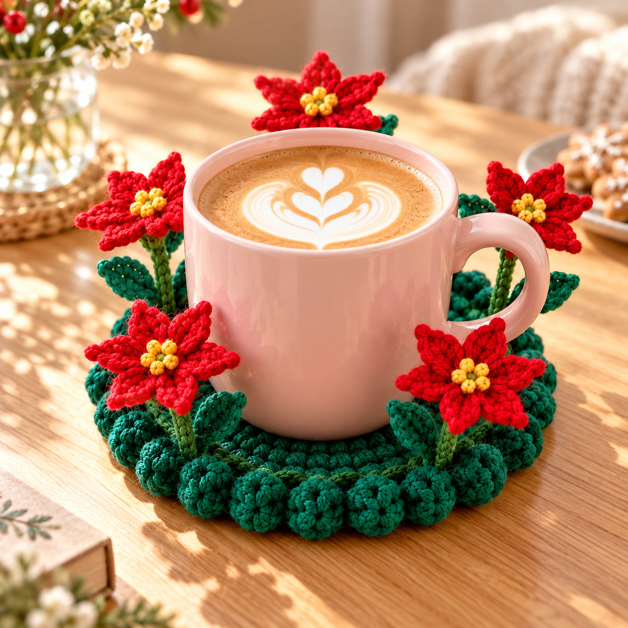 Handmade Crochet Floral Coaster | Everlasting Table Art 🌸