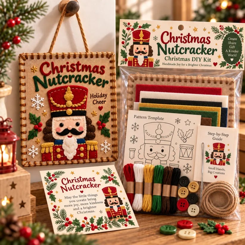 🎄✨ Christmas DIY Fabric Weaving Friendship Kit - 🧵 Create Something Special Together! 💕