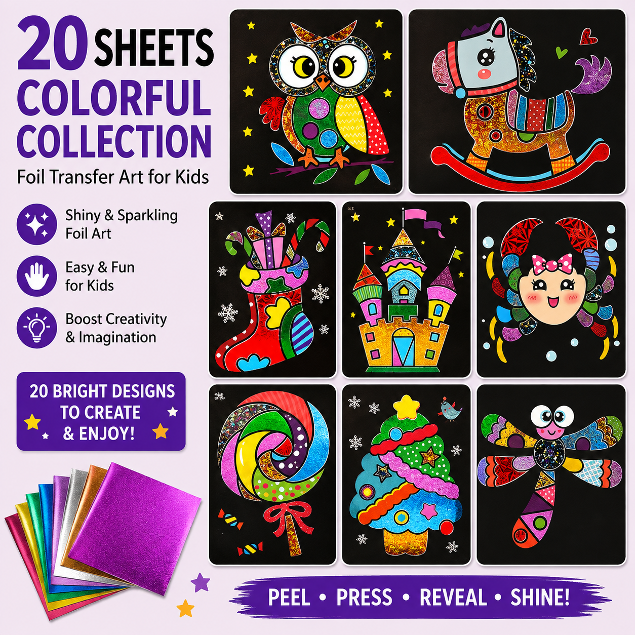 DIY Foil Art Craft Kit for Kids