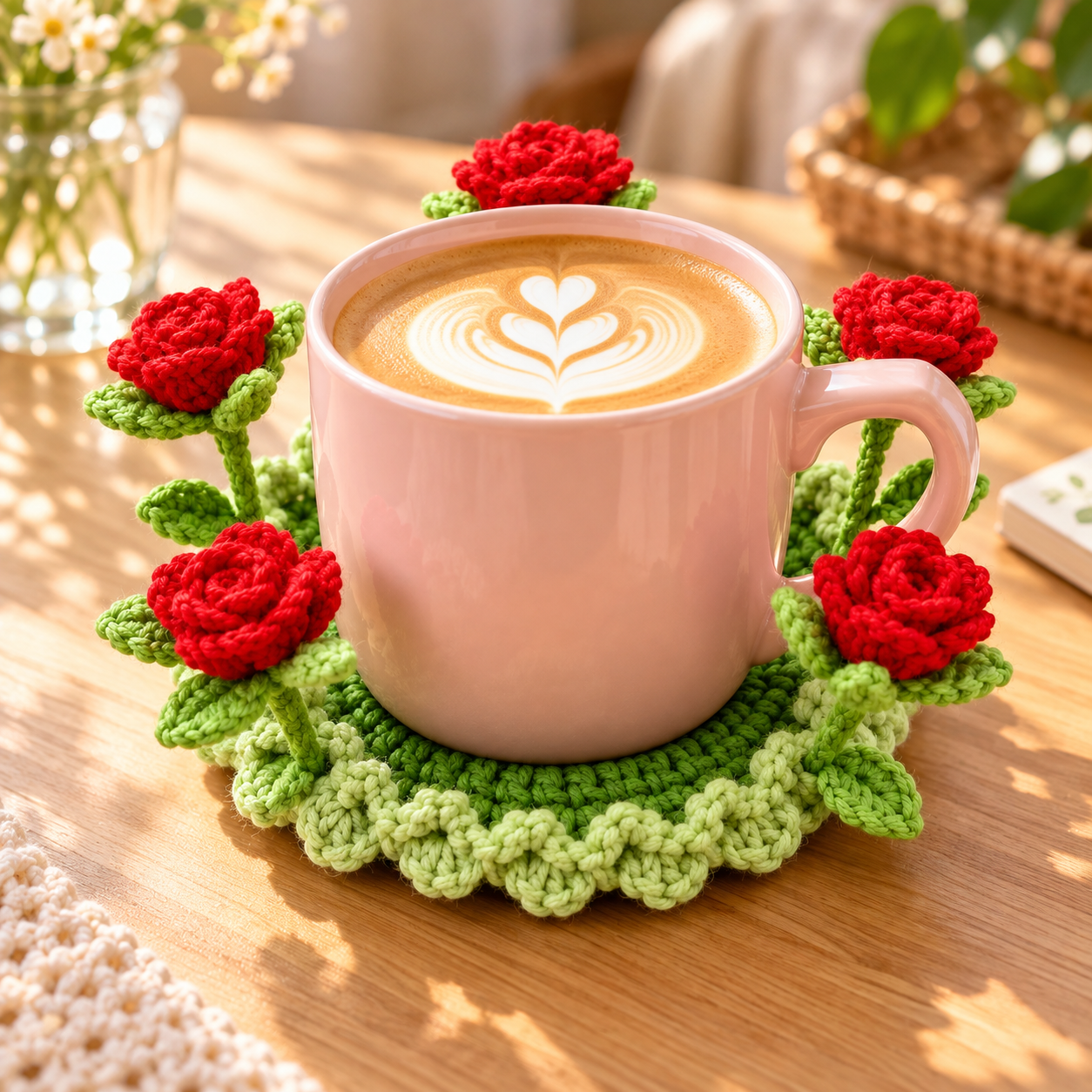 Handmade Crochet Floral Coaster | Everlasting Table Art 🌸