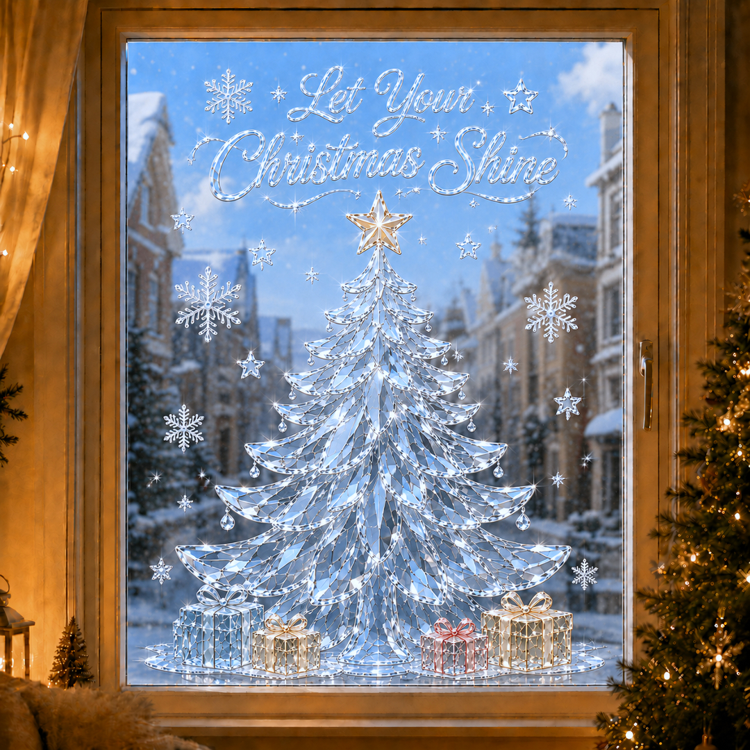 🔥Last 45pcs🎉-🎅3D Christmas Static Cling Window Stickers❄️