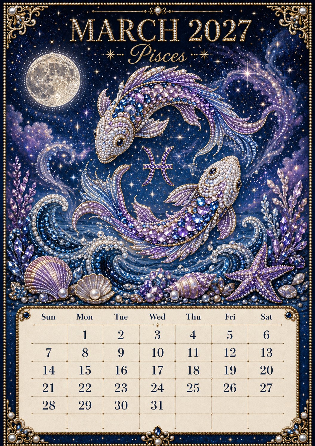 🔥Limited time 70% OFF -♈✨ Beginner-Friendly 2027 Twelve Zodiac Bead Art Calendar Kit – A Sparkling Astrology Craft Journey
