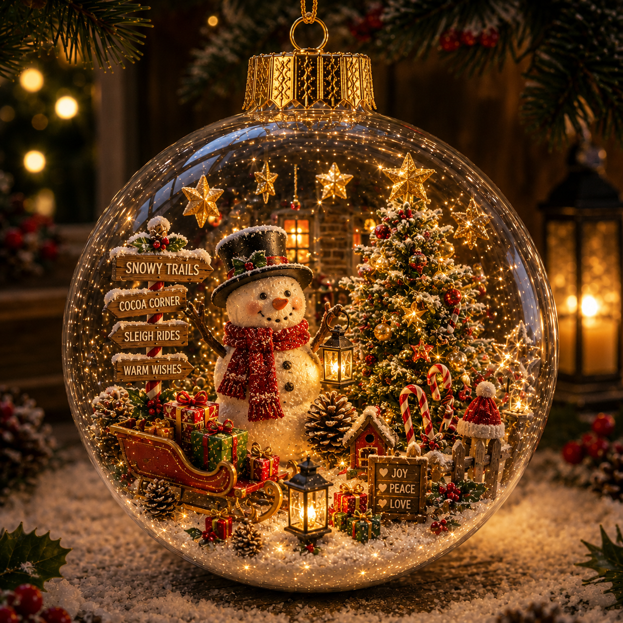 🔥 Limited-Time 70% OFF–✨🎄Light-Up Christmas Story Globe Ornament | Magical Mini Holiday World