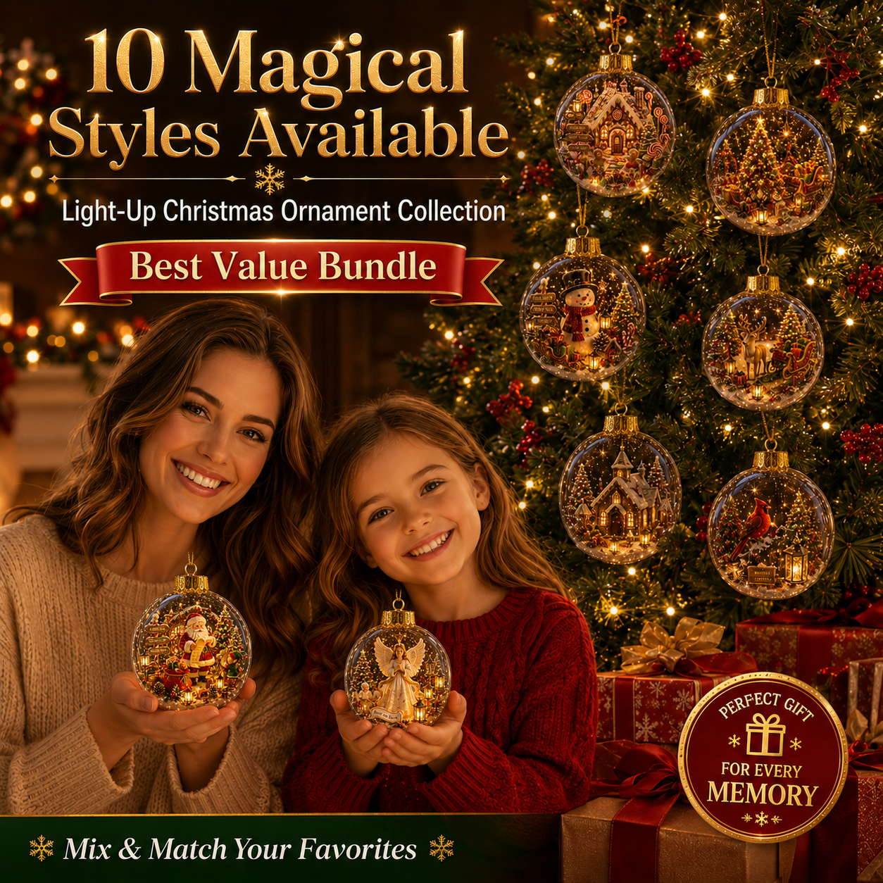 🔥 Limited-Time 70% OFF–✨🎄Light-Up Christmas Story Globe Ornament | Magical Mini Holiday World