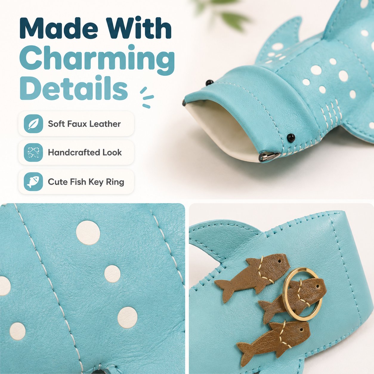 🔥Last Day 50% OFF - 🦈👓Cute Shark Glasses Case | Shark-Shaped Storage Pouch For Everyday Essentials📱