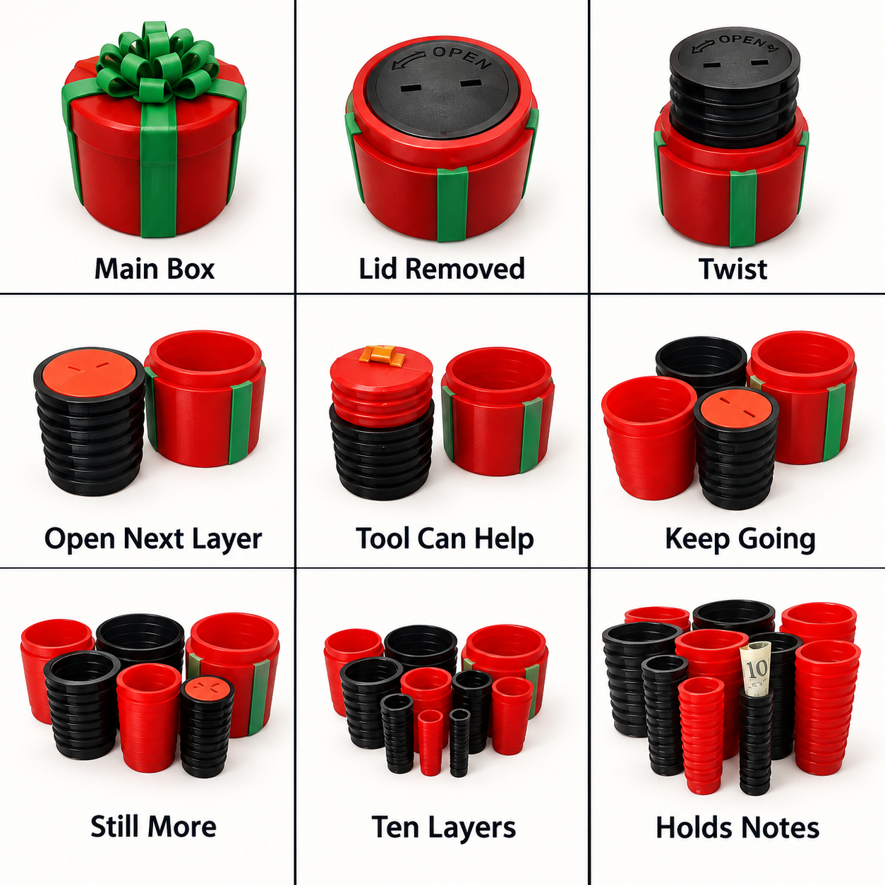 🎁LAST DAY 50% OFF –🔥Christmas gift fun nesting doll box | 10 Layers of Challenge & Gift + Prank in One