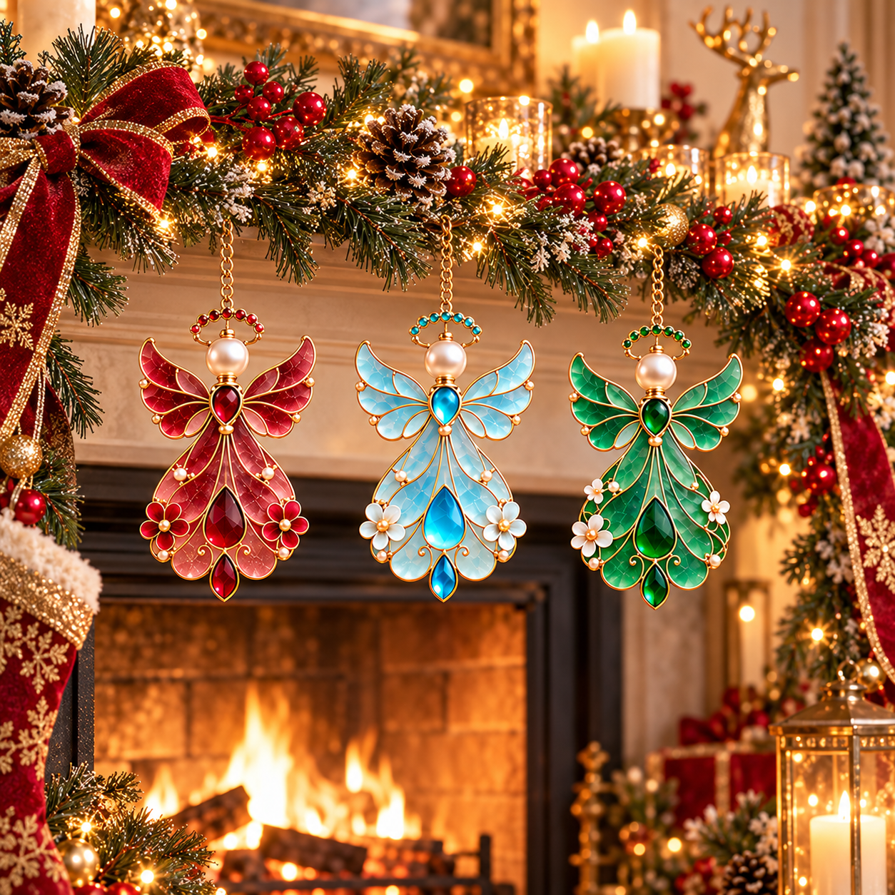 12-Month Birthstone Angel Ornament Collection | Christmas Tree Decorations & Meaningful Keepsake Gifts