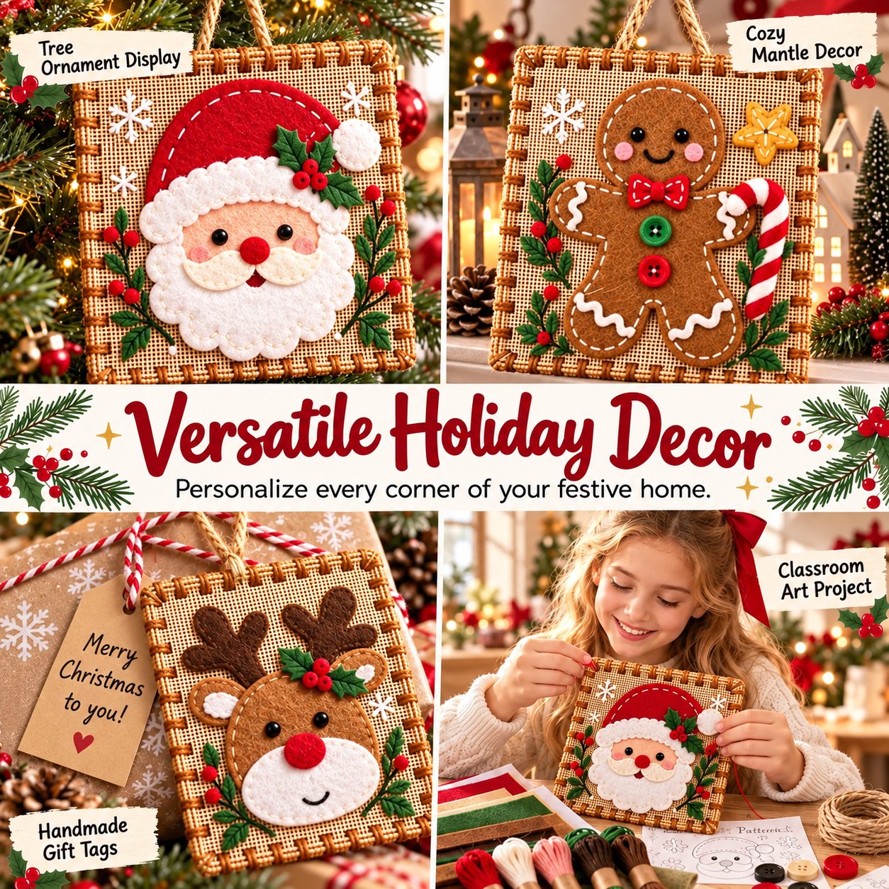 Christmas handmade decoration display ideas