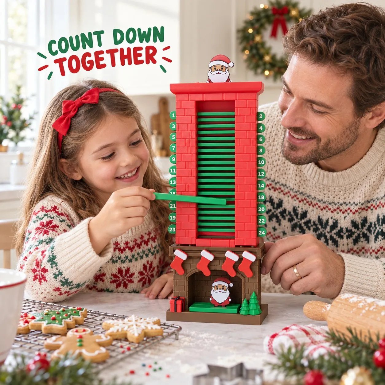 🎁LAST DAY 50% OFF –🎅 24-Day Santa Chimney Christmas Countdown Calendar📅