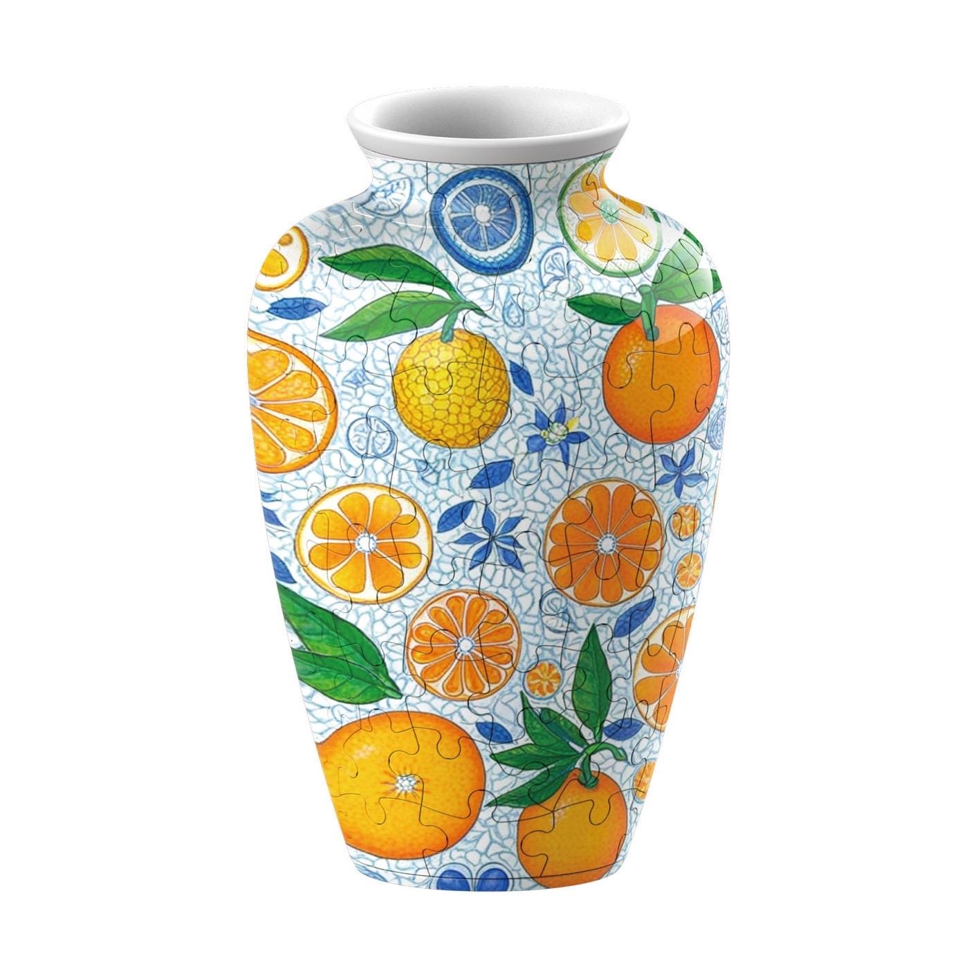 3D Summer Orange Garden Puzzle Vase