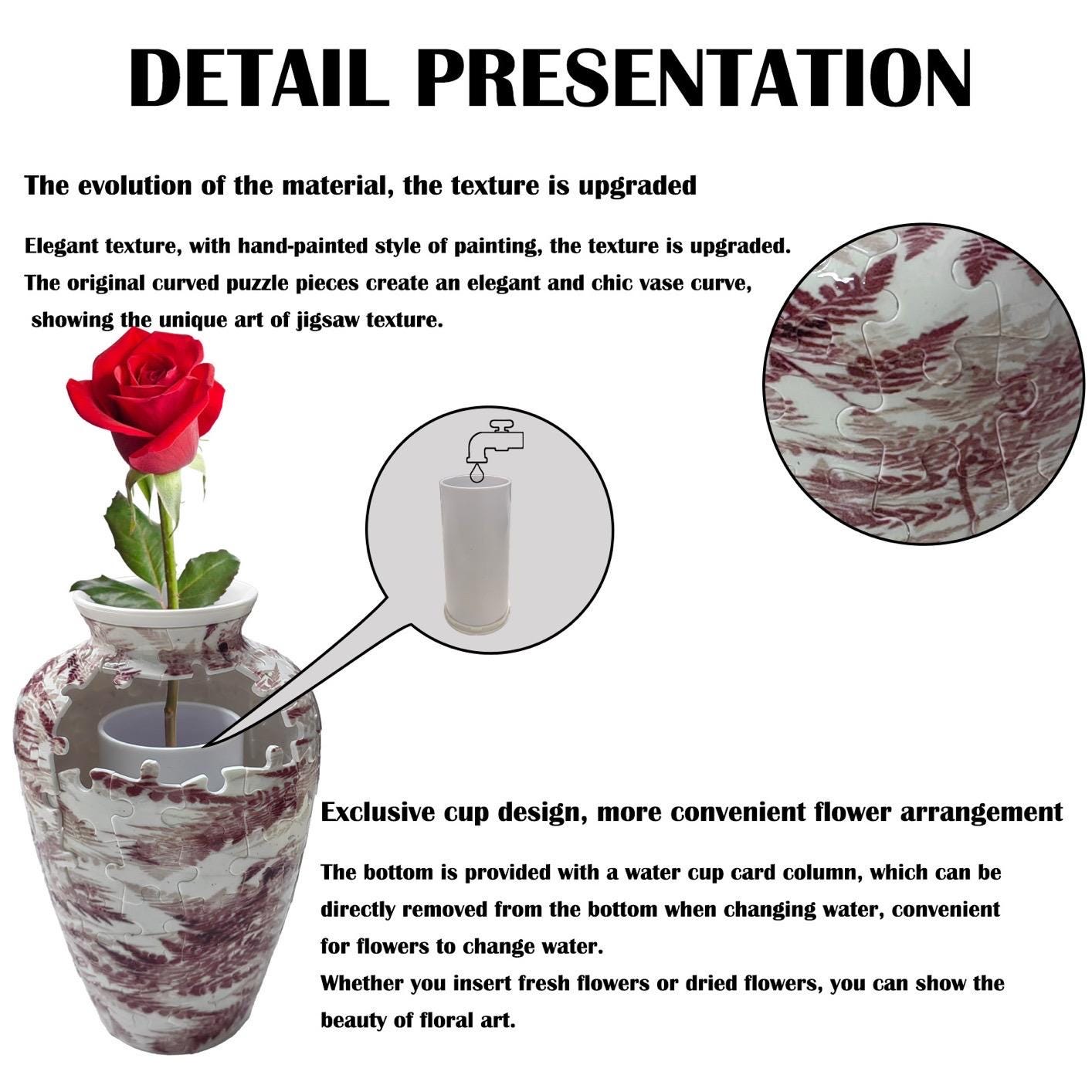 3D Summer Orange Garden Puzzle Vase
