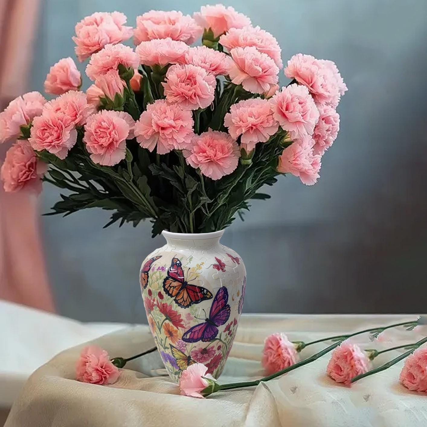 3D Summer Orange Garden Puzzle Vase