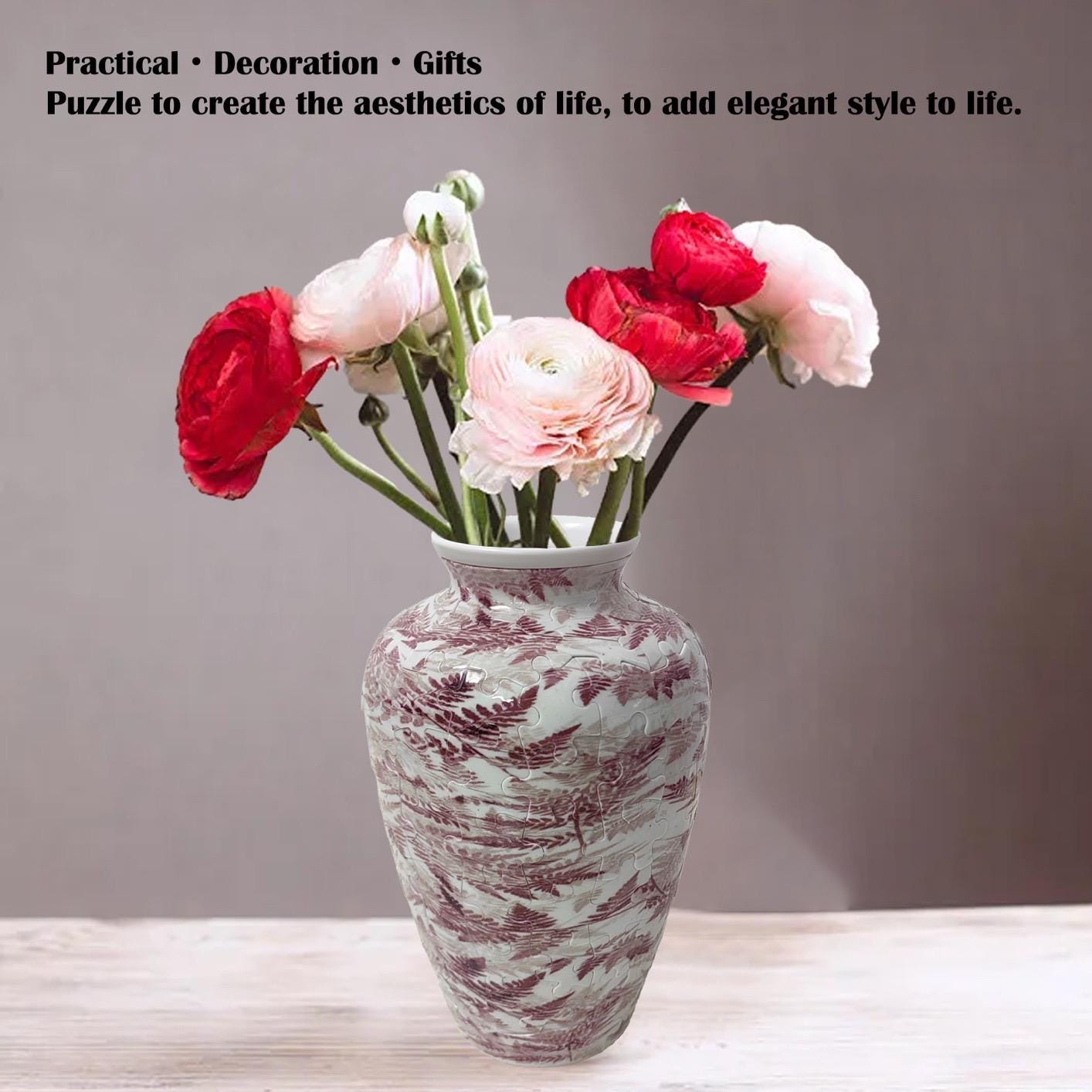 3D Summer Orange Garden Puzzle Vase