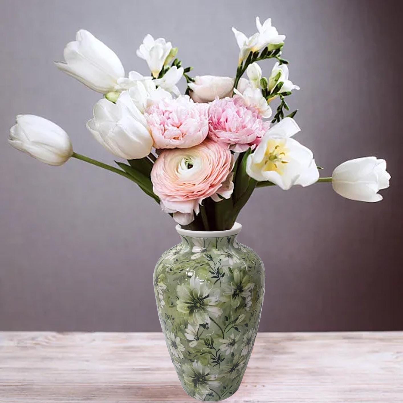3D Summer Orange Garden Puzzle Vase