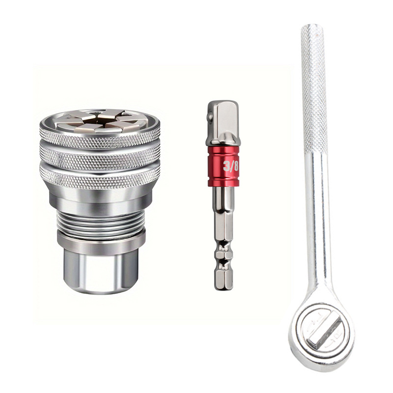 Adjustable Socket 3/8'' To 3/4'' Universal Sleeve 10-19mm Magic Socket Electric Drill Wrench Converter Power Hand Repair Tool