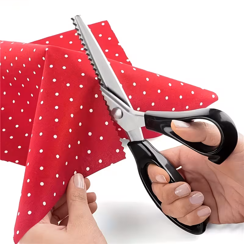 Stainless Steel Wave Scissors - Suitable for Fabric, Manual, Tailor'S Serrated Edge Scissors, with Comfortable Grip - Suitable for Left And Right Hand Use, Art Scissors Paper Cuttings Cutting