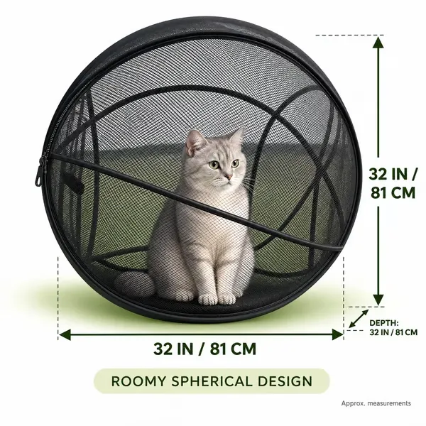 Homeupup - 🐱 Pop-Up Cat Outdoor Playpen — Let Your Cat Explore Freely But Safely | Portable Mesh Haven for Backyard & Travel