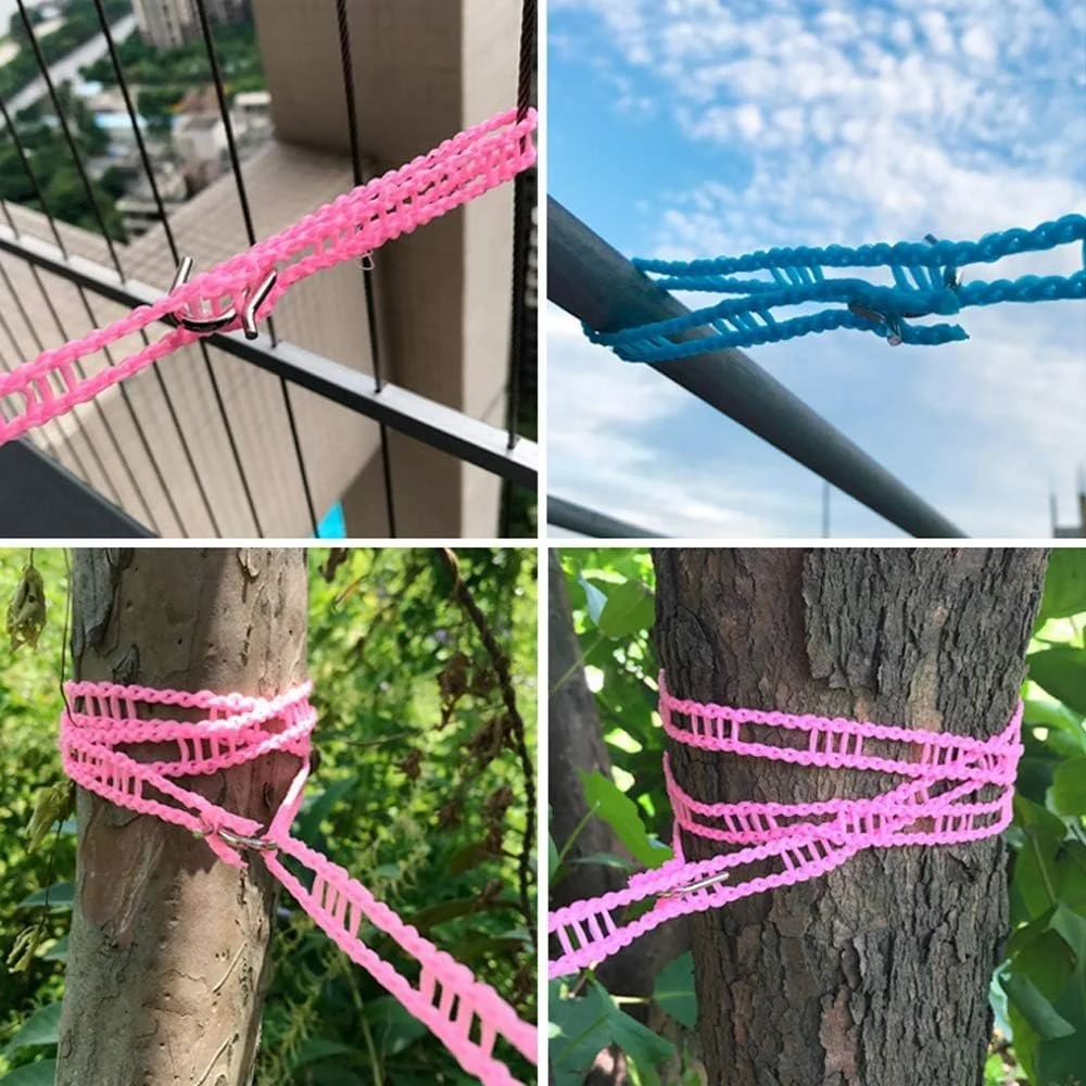 Clothesline - Windproof Nylon Clothesline with Hooks Clothes Drying Line Travel Clothes Line Portable Laundry Line for Indoor Outdoor Camping Home Hotel