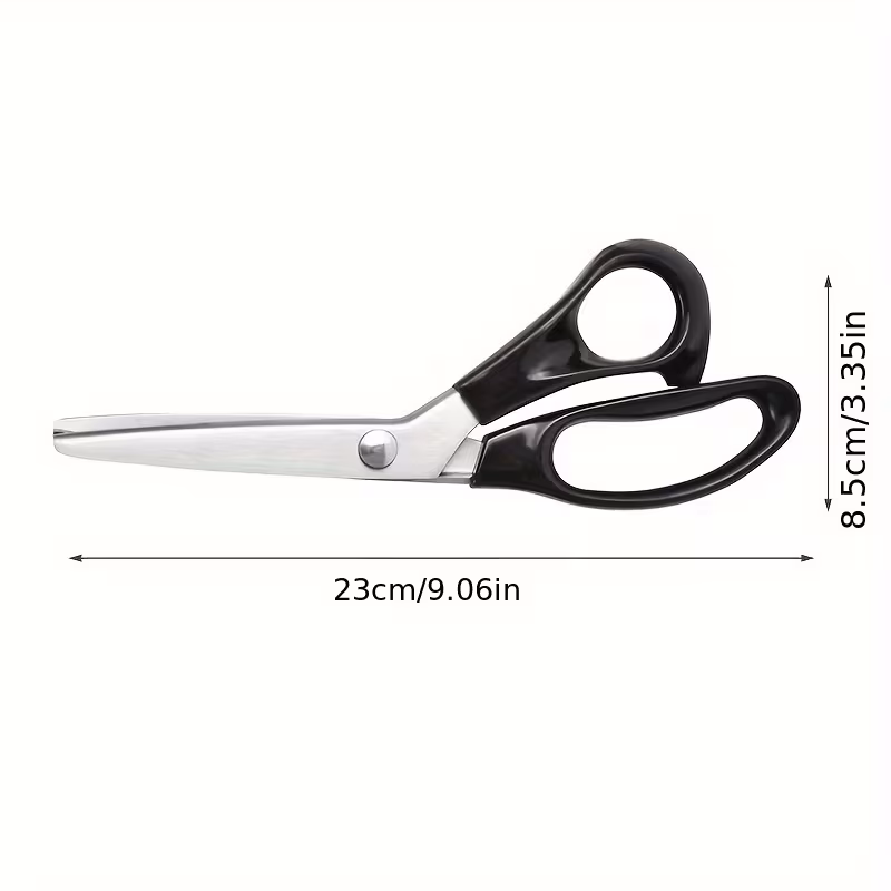Stainless Steel Wave Scissors - Suitable for Fabric, Manual, Tailor'S Serrated Edge Scissors, with Comfortable Grip - Suitable for Left And Right Hand Use, Art Scissors Paper Cuttings Cutting