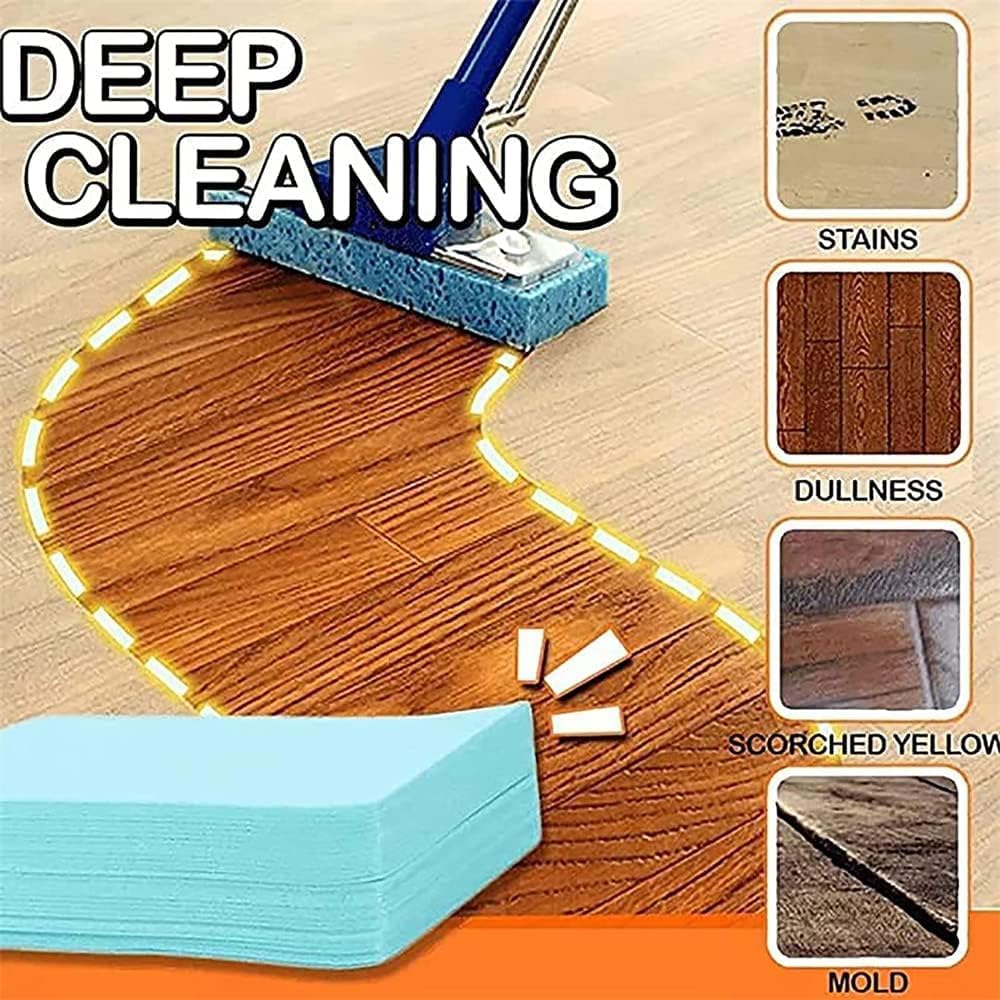 100pcs/package Multi Effect Floor Cleaning Slice,Portable Multi-effect Soluble Floor Cleaner Sheet, for Tile and Plank Flooring Surfaces Concentrate Cleaning Slice