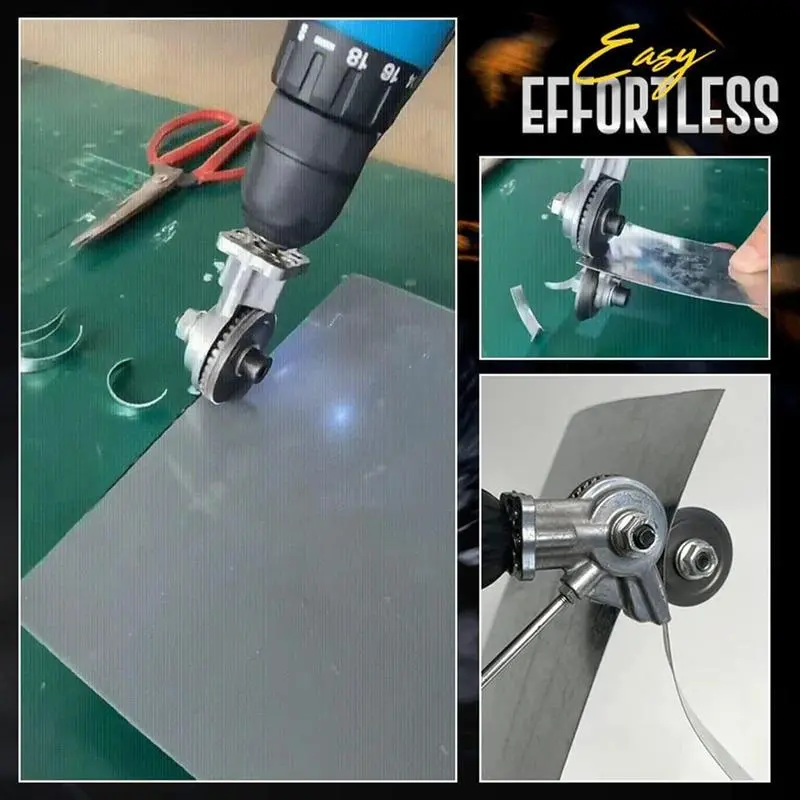 Electric Drill Metal Cutter Attachment Sheet Metal Cutter Drill Attachment Electric Drill Plate Cutter Attachment Electric Drill Shears Nibbler Attachment Portable Drill Metal Sheet Cutter for Cutting Thin Iron Thin White Sheet Steel Aluminum