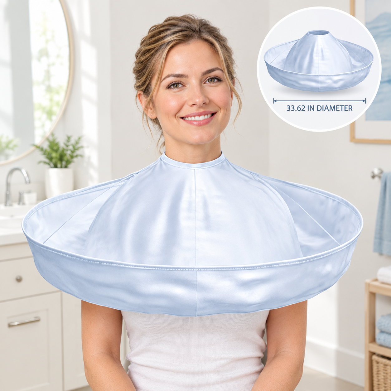 Homeupup - Hair Cutting Cape with Hair Catcher