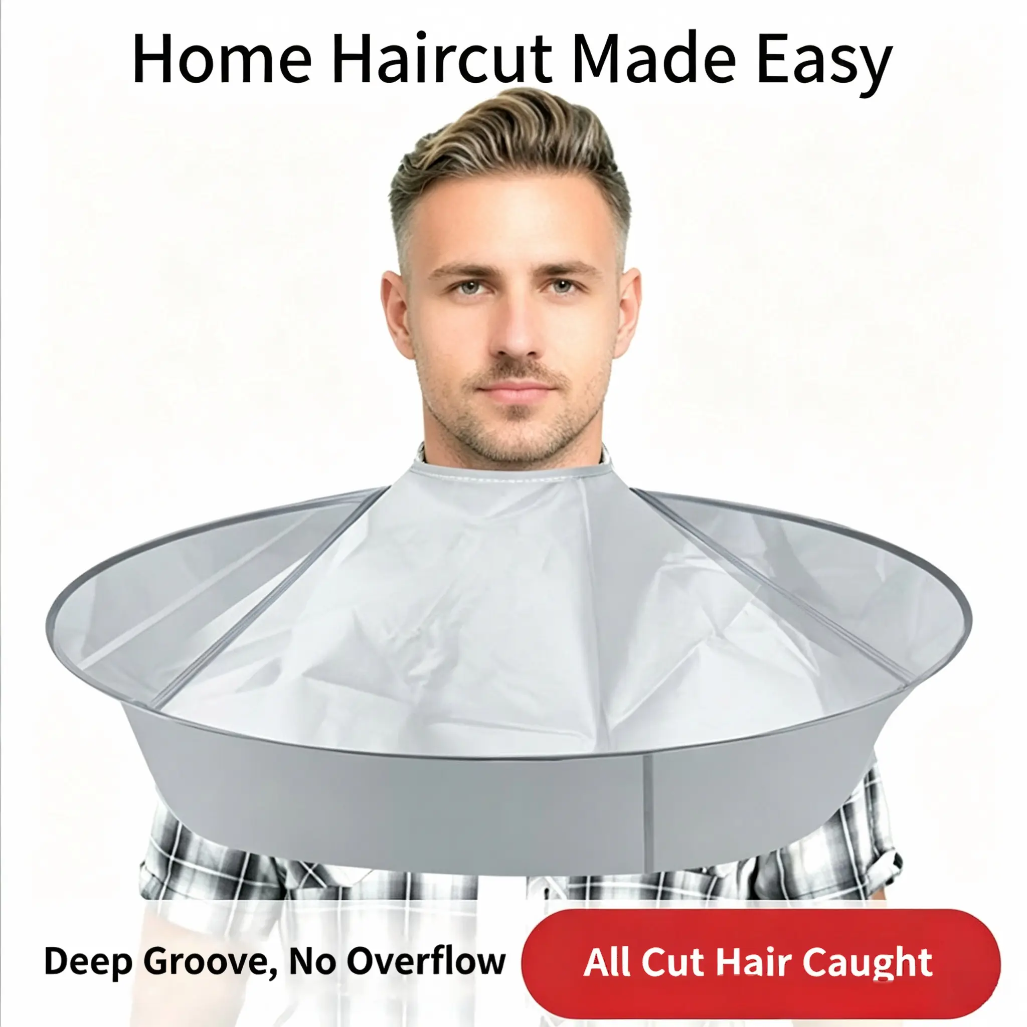 Hair Cutting Cape with Hair Catcher