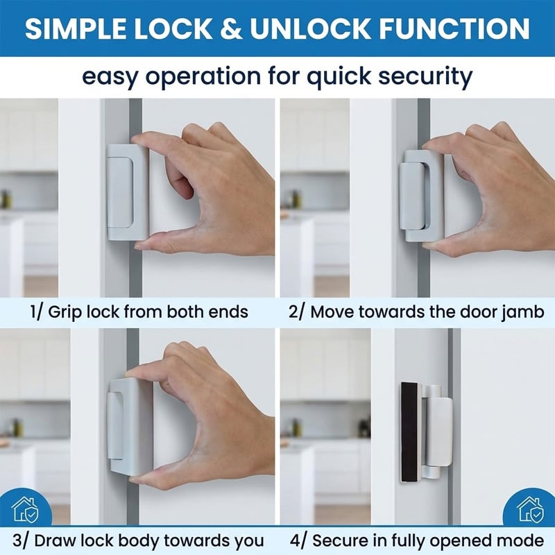 Home Security Door Reinforcement Lock
