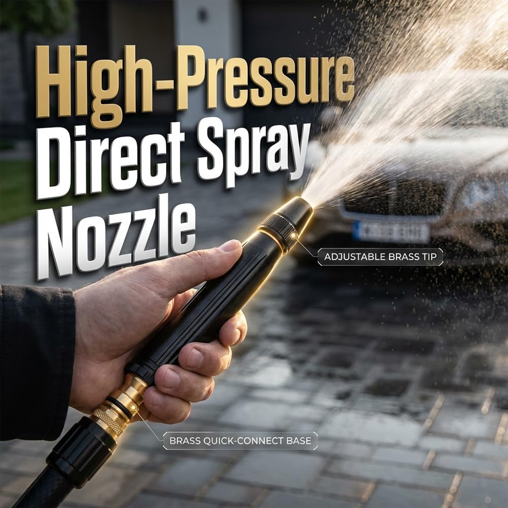 Larnto High Pressure Hose Nozzle Water Gun for Car Wash Garden Pressure Booster