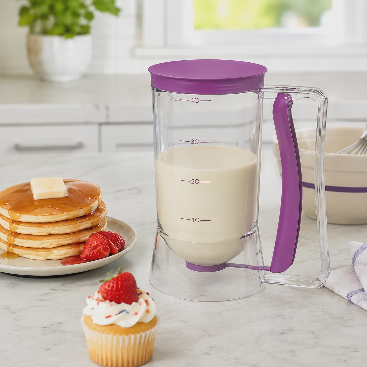 🎉🧁Easy-Pour Pancake & Cupcake Batter Dispenser