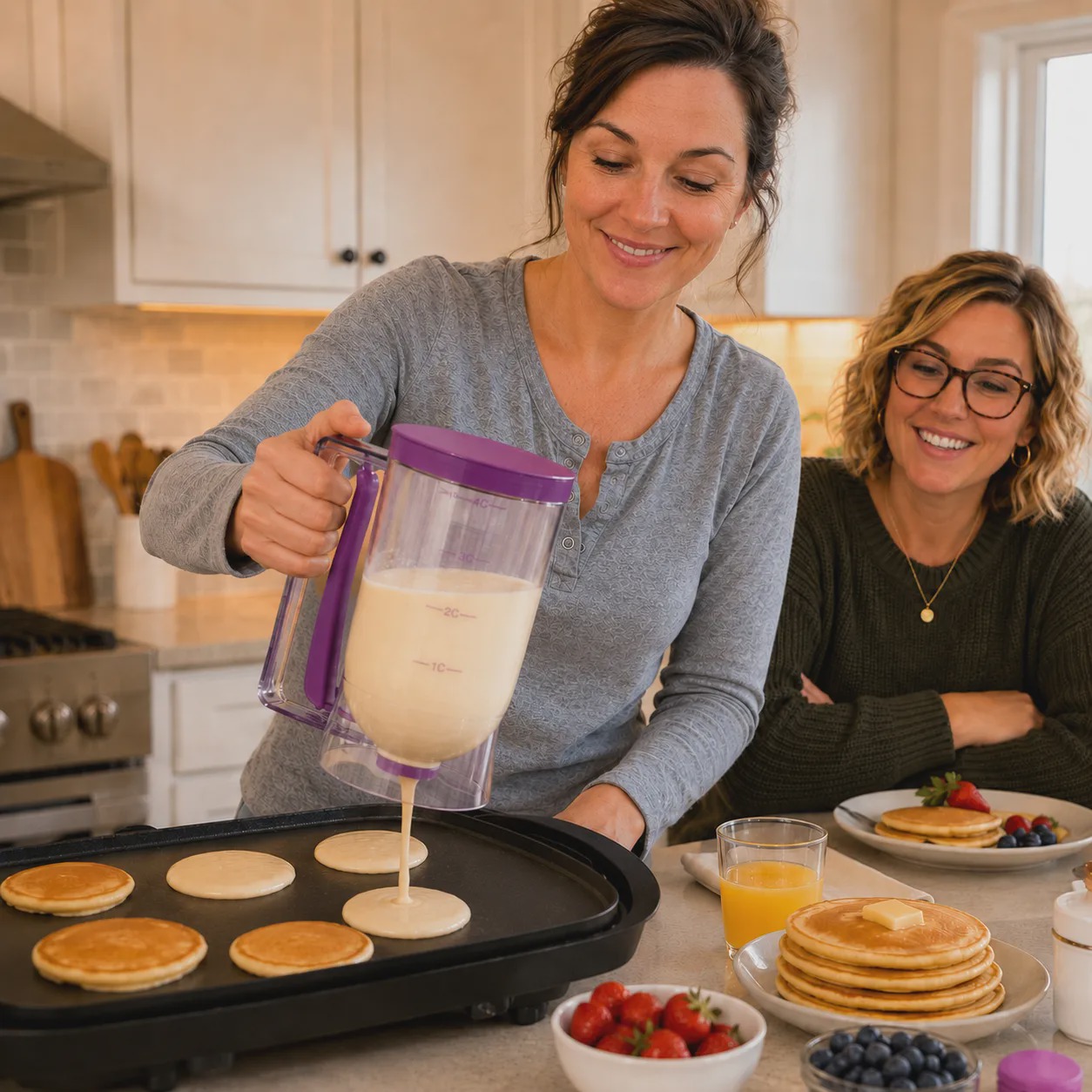 🎉🧁Easy-Pour Pancake & Cupcake Batter Dispenser