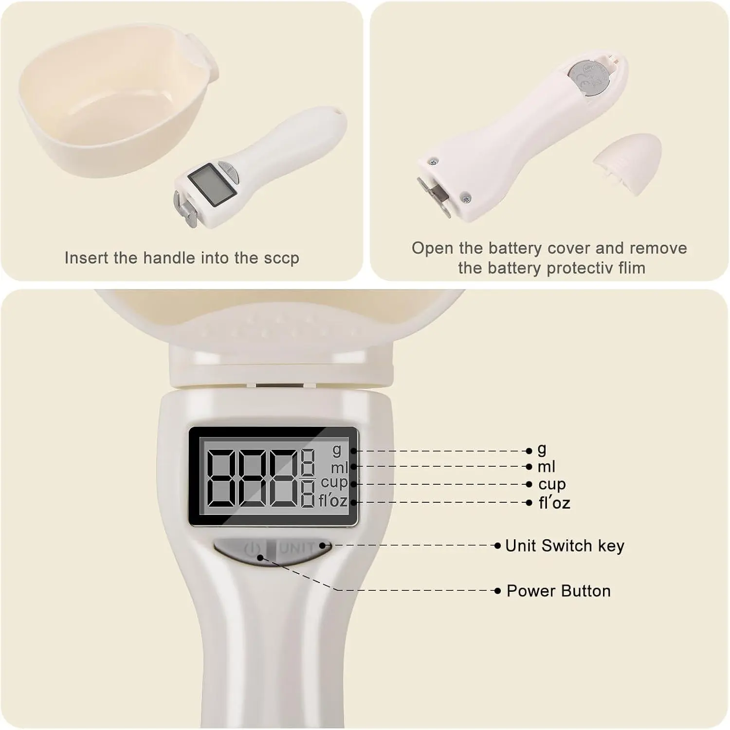 Weighing Food Measuring Scoop