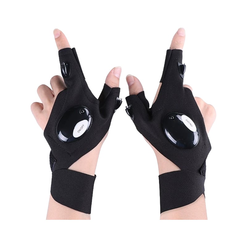 LED Gloves with Waterproof Lights