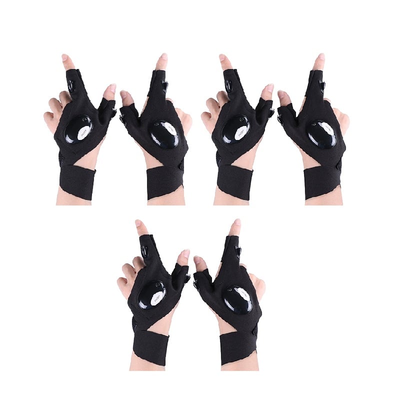 LED Gloves with Waterproof Lights