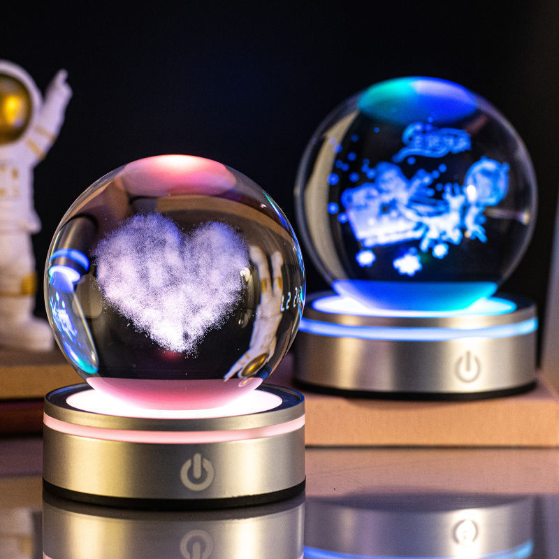 Crystal Ball Night Lamp 3D Luminous Gradient