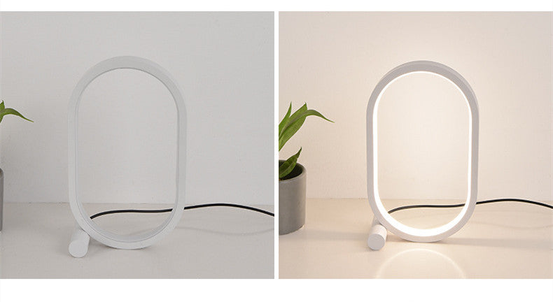 Oval Acrylic Night Lamp USB Touch Dimmable LED