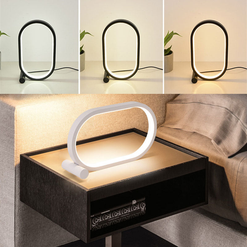 Oval Acrylic Night Lamp USB Touch Dimmable LED