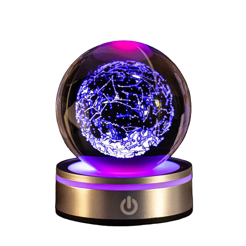 Crystal Ball Night Lamp 3D Luminous Gradient