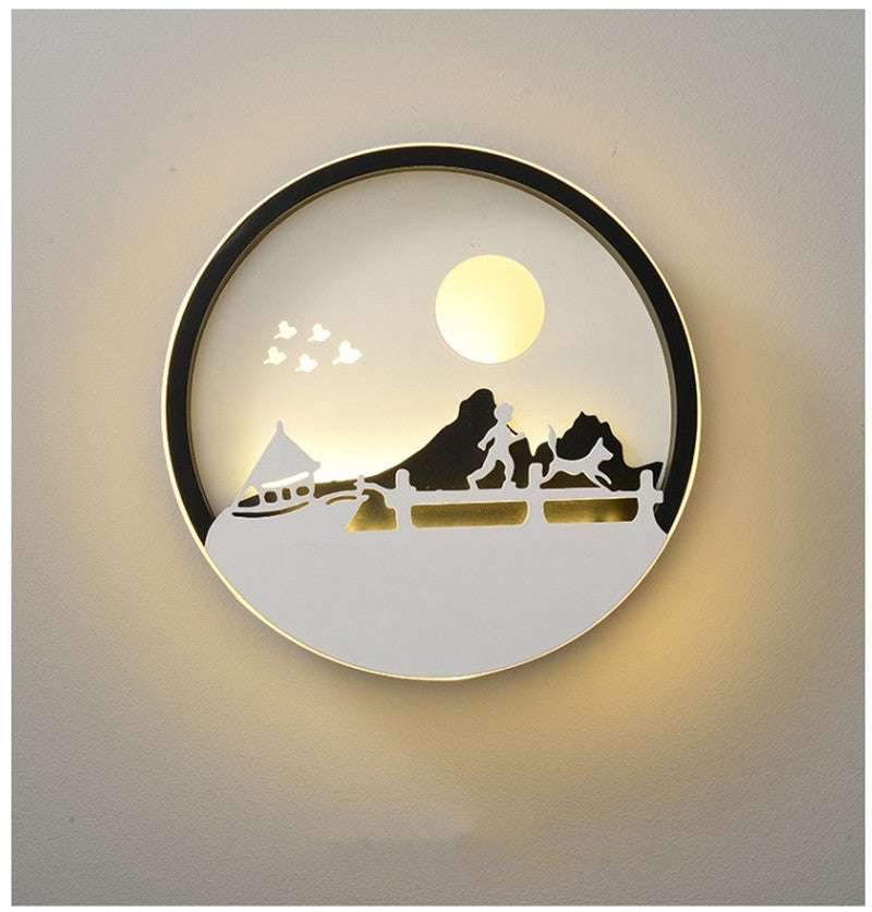 Minimalist Wall Lamp For Modern Bedroom Black Warm Light
