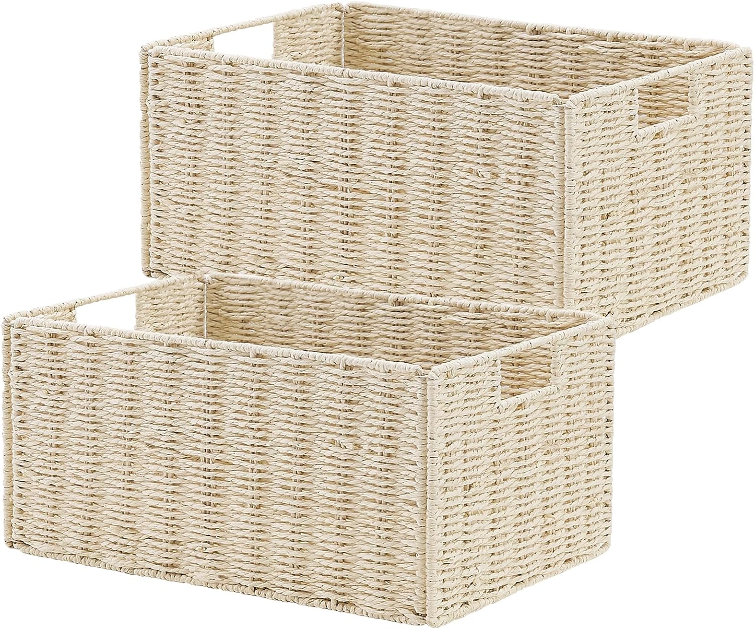 Small Storage Baskets for Organizing Toilet Paper Basket, Foldable Large Cube Storage Organizer Bins for Shelves