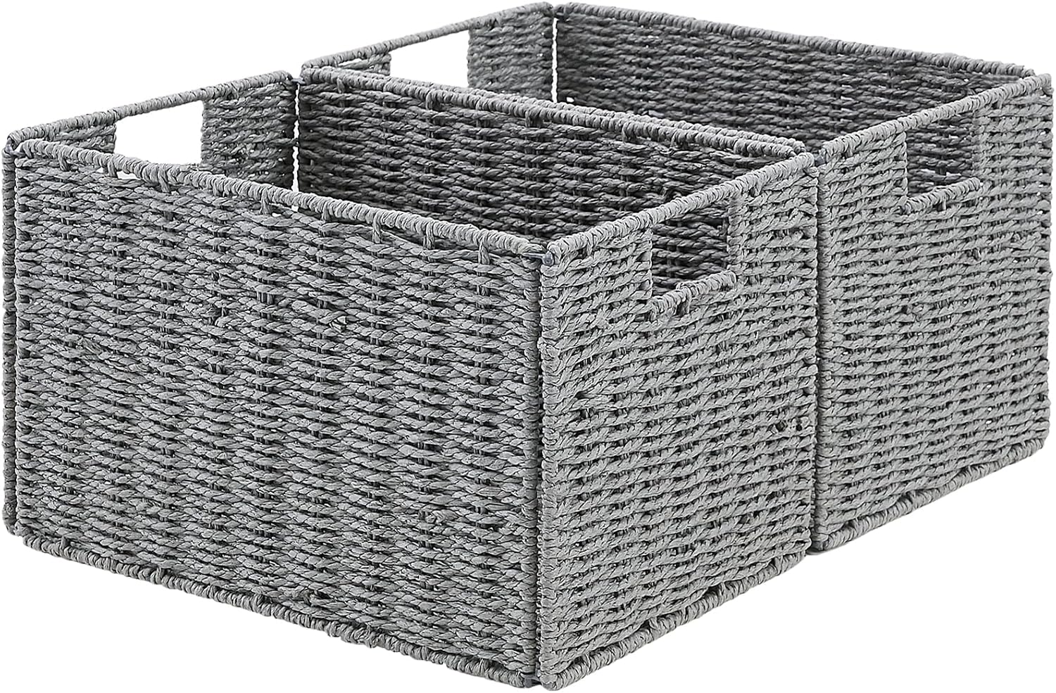Small Storage Baskets for Organizing Toilet Paper Basket, Foldable Large Cube Storage Organizer Bins for Shelves