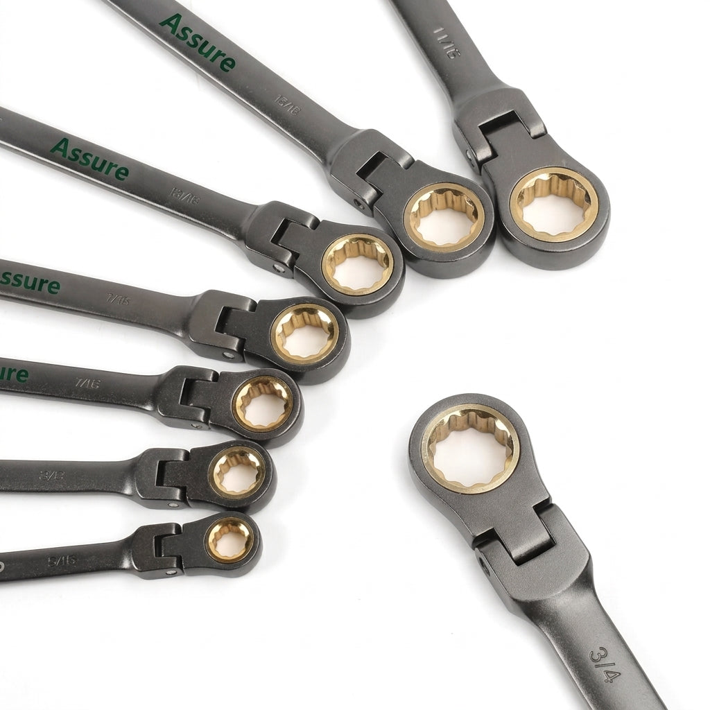 8-Piece Flex Head Ratcheting Combination Wrench Set