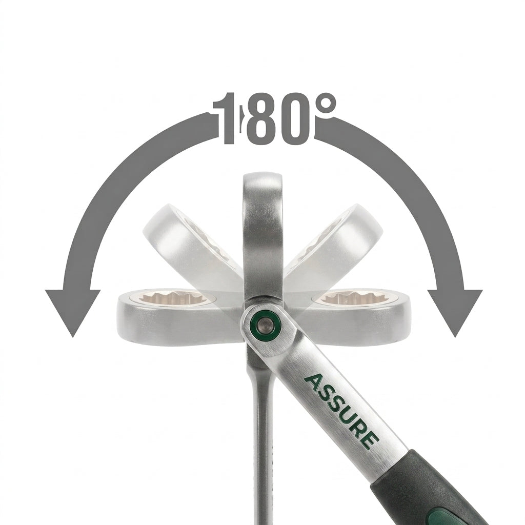 8-Piece Flex Head Ratcheting Combination Wrench Set