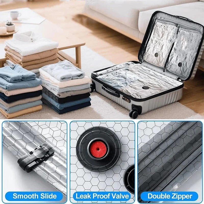 Compact Luggage Space Saver Vacuum Storage Bag For Clothes