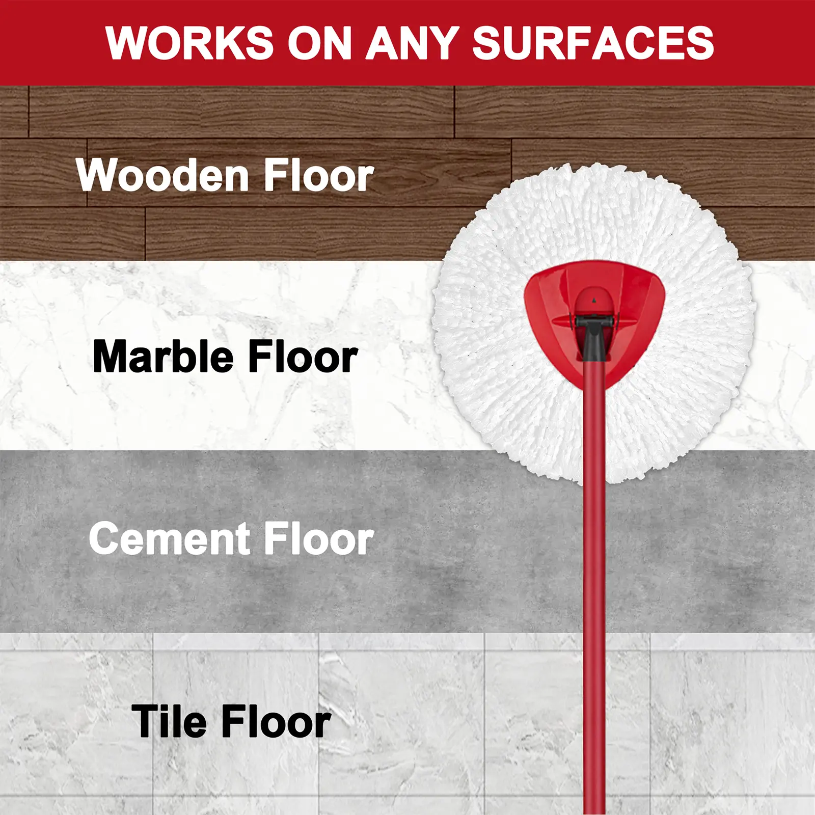 For O-cedar Microfiber Spin Mop Heads Refills & Scrub Brush without handle&bucket,for O-Cedar Easywring Spin Mop 1 Tank System Scrub Replacement Deep Cleaning Pack, Microfiber Mop Heads for concrete floor ,dorm essentials,home essentials